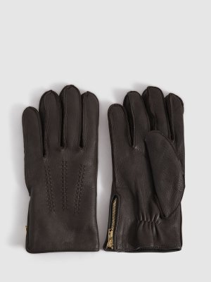 Кожаные перчатки Айовы , шоколад Reiss