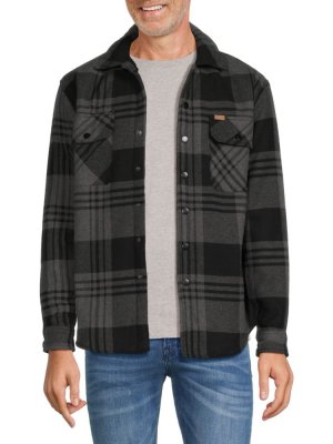 Куртка-рубашка на подкладке из искусственной овчины , цвет Grey Black Matix