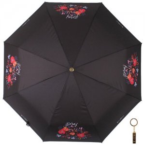 Мини-зонт , черный FLIORAJ. Цвет: розовый