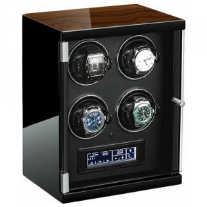 Заводная шкатулка для часов MQ-3204-2 M&Q. Цвет: коричневый/черный