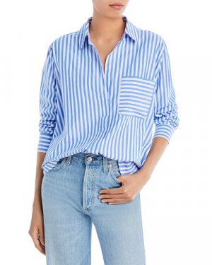 Рубашка свободного кроя в толстую полоску Popover FRENCH CONNECTION, цвет Blue Connection
