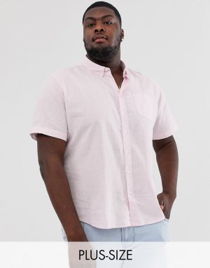 Льняная рубашка с короткими рукавами Plus-Розовый French Connection