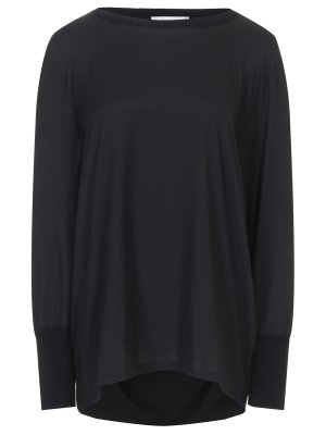 Блуза комбинированная LE TRICOT PERUGIA. Цвет: черный