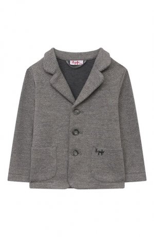 Хлопковый пиджак Il Gufo. Цвет: серый