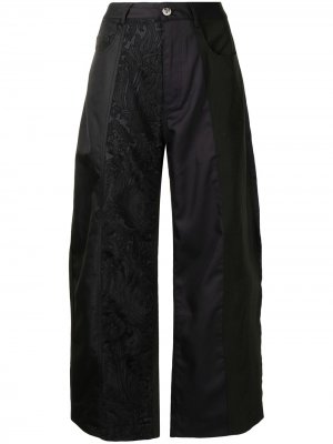 MarquesAlmeida брюки с завышенной талией и вышивкой Marques'Almeida. Цвет: черный