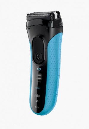 Электробритва Braun Series 3 ProSkin 3040s с триммером для точного бритья. Цвет: голубой