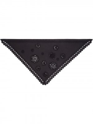 Платок с цветочной вышивкой Dolce & Gabbana. Цвет: черный