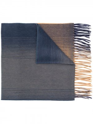 Кашемировый шарф в полоску Begg & Co. Цвет: синий