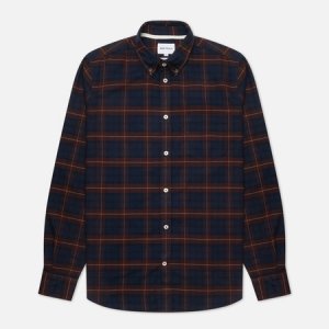 Мужская рубашка Anton Brushed Flannel Check Norse Projects. Цвет: бордовый