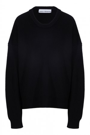 Черный свитер Paco Rabanne. Цвет: черный