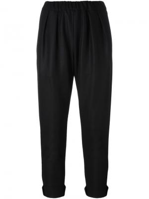 Укороченные брюки с эластичным поясом 08Sircus. Цвет: чёрный