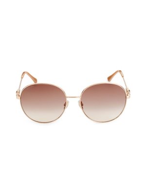 Круглые солнцезащитные очки Birdie 60MM , розовый Jimmy Choo