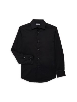Рубашка классического кроя на пуговицах для мальчика , черный Michael Kors
