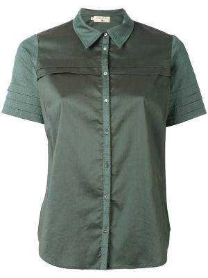 Рубашка с контрастной окантовкой Cotélac. Цвет: зелёный