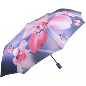 Зонт, фиолетовый, черный Frei Regen. Цвет: фиолетовый/черный