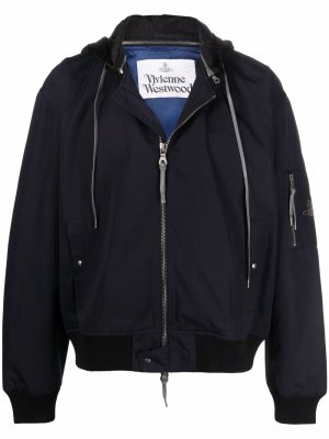 Куртка с капюшоном и карманами Vivienne Westwood. Цвет: синий
