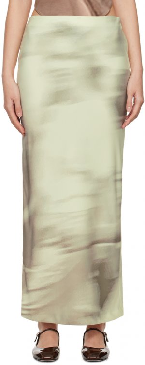 Зеленая длинная юбка с оттенком Motion Blur Elliss