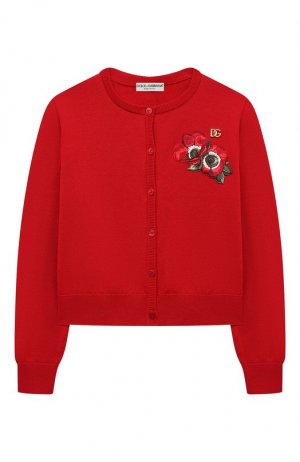 Хлопковый кардиган Dolce & Gabbana. Цвет: красный