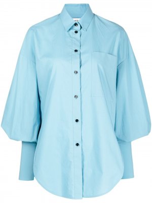 Рубашка оверсайз с узкими манжетами Enföld. Цвет: синий