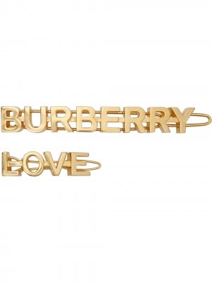 Набор заколок для волос Burberry. Цвет: золотистый