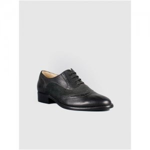 Женские туфли, G. Benatti, модель Броги размер 36, натуральная кожа-замша, черный цвет, шнурки Gianmarco Benatti. Цвет: черный