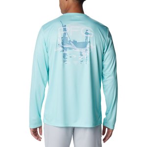 Рубашка с длинными рукавами terminal tackle pfg tarpon rise , цвет gulf stream/tarpon Columbia