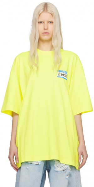 Желтая футболка «Меня зовут » Vetements