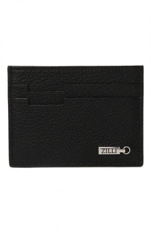 Кожаный футляр для кредитных карт Zilli. Цвет: чёрный