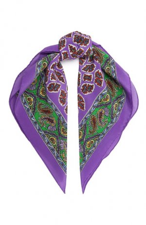 Шелковый платок Ralph Lauren. Цвет: фиолетовый