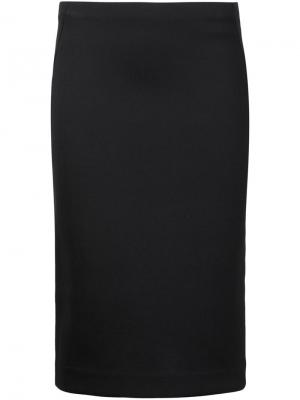 Классическая юбка-карандаш Donna Karan. Цвет: чёрный