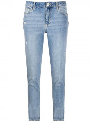 Зауженные джинсы средней посадки LIU JO. Цвет: синий