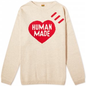 Свитер Heart Knit, бежевый Human Made