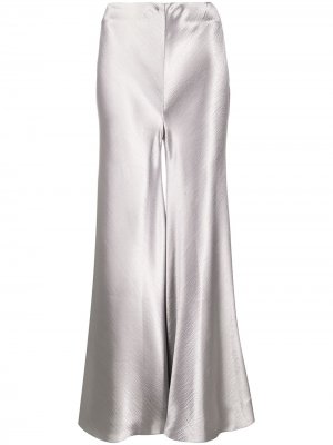Расклешенные брюки с эффектом металлик Philosophy Di Lorenzo Serafini. Цвет: серый
