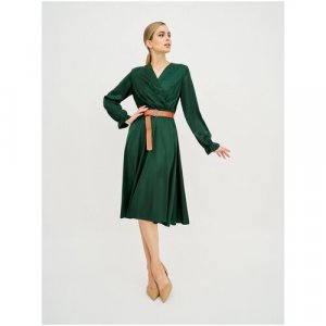 Платье , размер 50, зеленый Olya Stoforandova. Цвет: изумрудный/зеленый