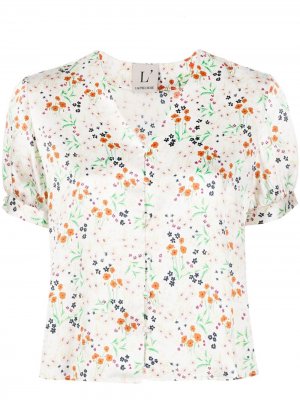 LAutre Chose блузка с цветочным принтом и V-образным вырезом L'Autre. Цвет: белый