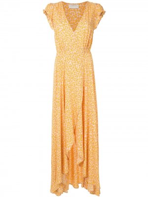 Платье Dean Sierra с запахом и цветочным принтом AUGUSTE. Цвет: желтый