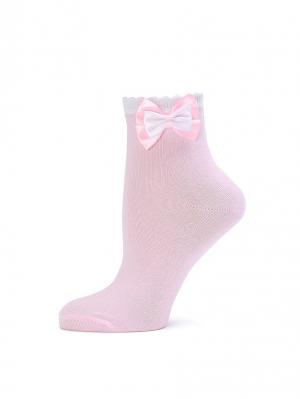 Носки LARMINI. Цвет: бледно-розовый, белый