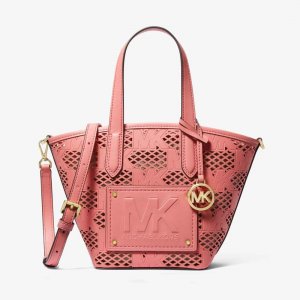 Сумка Michael Kors Kimber Small 2-in-1 Perforated and Embossed Faux Leather, розовый