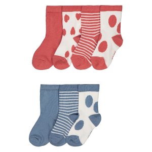 Комплект из 7 пар носков LA REDOUTE COLLECTIONS. Цвет: красный