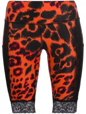 Leopard-print cycling shorts R13. Цвет: оранжевый