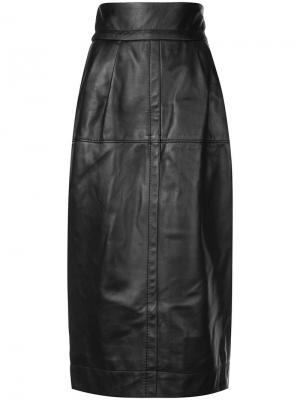 Юбка миди с высокой талией Marc Jacobs. Цвет: черный