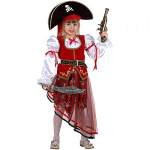 8022 Карнавальный костюм Пиратка (бархат) Батик