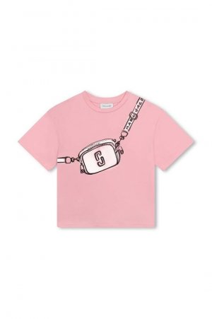 Детская хлопковая футболка, розовый Marc Jacobs