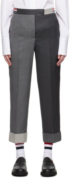 Серые брюки со вставками Thom Browne