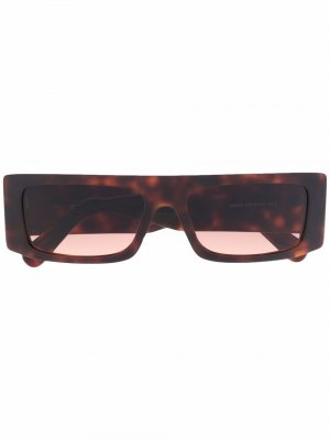 Солнцезащитные очки в прямоугольной оправе черепаховой расцветки Gcds. Цвет: коричневый