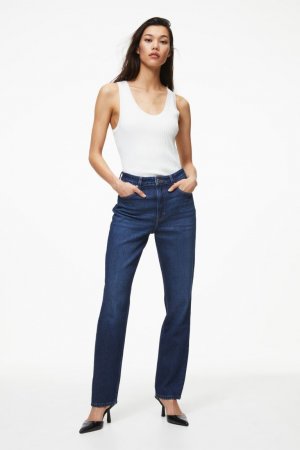 Узкие прямые ультравысокие джинсы H&M