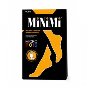 Носки , 70 den, размер 0 (UNI), желтый MiNiMi. Цвет: желтый