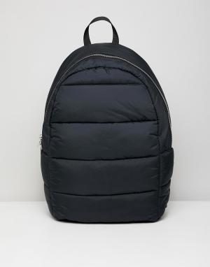 Черный дутый рюкзак Weekday. Цвет: черный