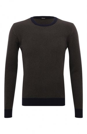 Шерстяной свитер Kiton. Цвет: коричневый