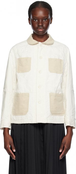 Кремового цвета куртка с вышивкой Comme Des Garcons Garçons